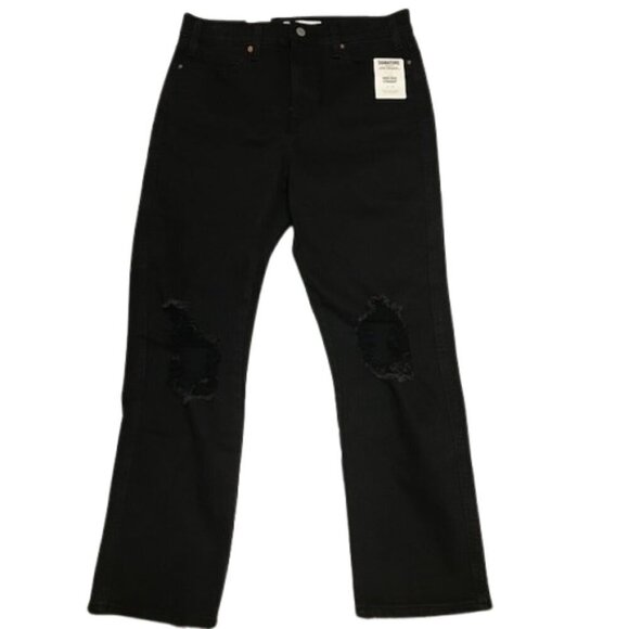 NWT Levi Strauss Signature Gold Women's Heritage High Rise Straight Black Jeans - Picture 3 of 13